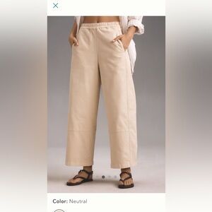 New Anthropologie Izzie relaxed pull on barrel Pants